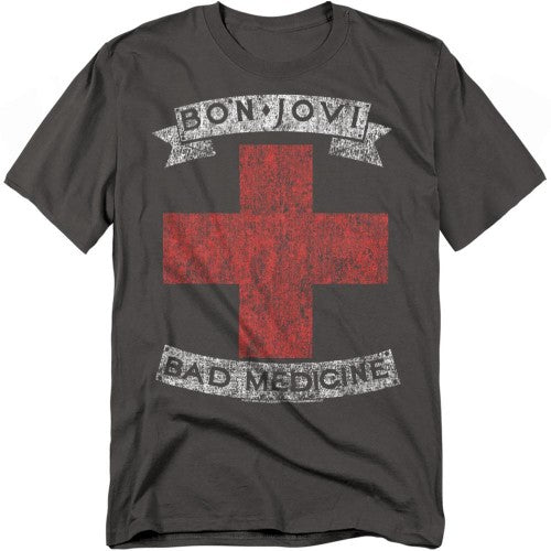 Front - Bon Jovi Unisex Adult Bad Medicine T-Shirt