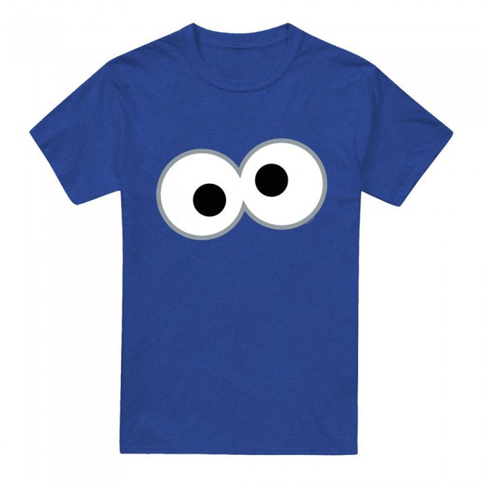 Front - Sesame Street Unisex Adult Cookie Monster Eyes Heather T-Shirt