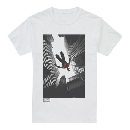 Front - Spider-Man: Miles Morales Mens Sky T-Shirt
