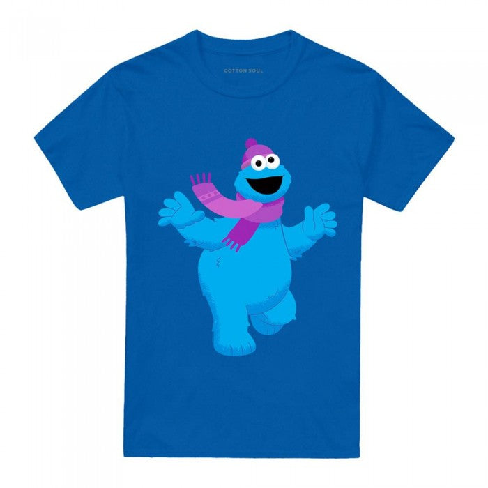 Front - Sesame Street Unisex Adult Furry Friends Forever! Cookie Monster T-Shirt