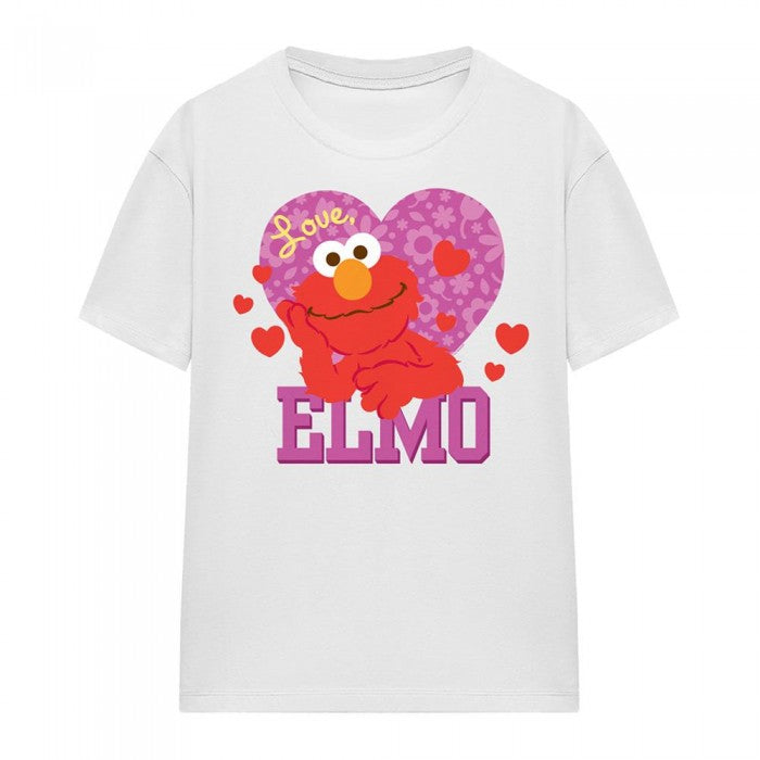 Front - Sesame Street Womens/Ladies Love Elmo Valentine`s Day T-Shirt