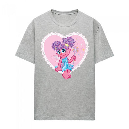 Front - Sesame Street Womens/Ladies Abby Cadabby Heart Heather Valentine`s Day T-Shirt