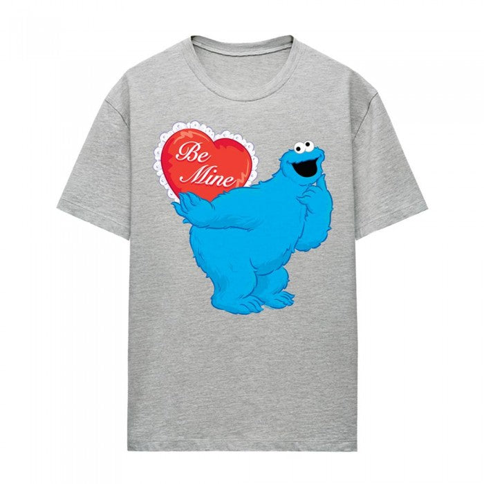 Front - Sesame Street Womens/Ladies Be Mine Cookie Monster Valentine`s Day T-Shirt