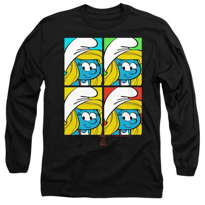 Front - The Smurfs Unisex Adult Tiles Long-Sleeved T-Shirt