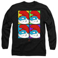 Front - The Smurfs Unisex Adult Papa Smurf Tiles Long-Sleeved T-Shirt