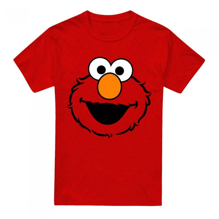 Front - Sesame Street Unisex Adult Elmo Full Face Heather T-Shirt