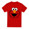 Front - Sesame Street Unisex Adult Elmo Full Face Heather T-Shirt