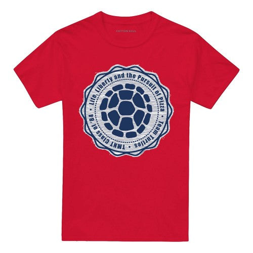 Front - Teenage Mutant Ninja Turtles Unisex Adult Life, Liberty And 4th Of July T-Shirt