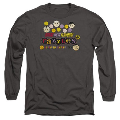Front - Dubble Bubble Unisex Adult Razzles Retro Box Long-Sleeved T-Shirt