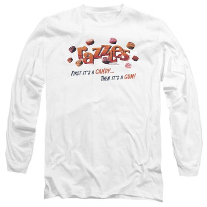 Front - Dubble Bubble Unisex Adult A Gum And A Candy Long-Sleeved T-Shirt