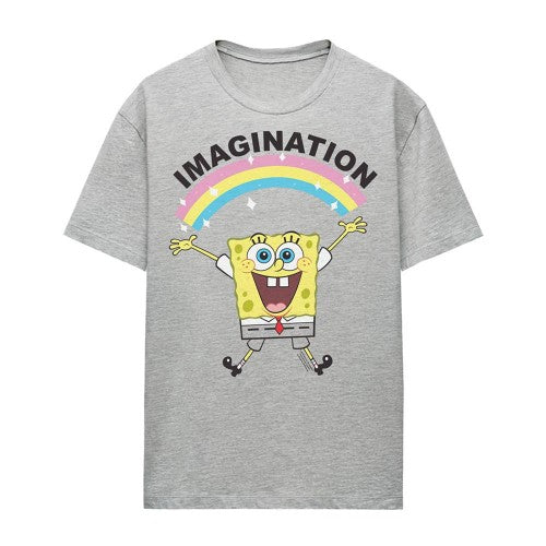 Front - SpongeBob SquarePants Womens/Ladies Imagination 2 Heather T-Shirt