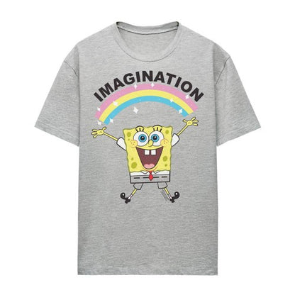 Front - SpongeBob SquarePants Womens/Ladies Imagination 2 Heather T-Shirt