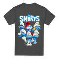 Front - The Smurfs Unisex Adult Group Shot Heather T-Shirt