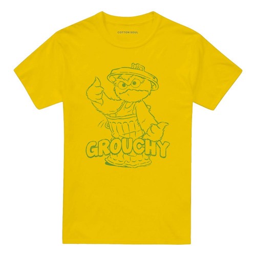 Front - Sesame Street Unisex Adult Grouchy T-Shirt