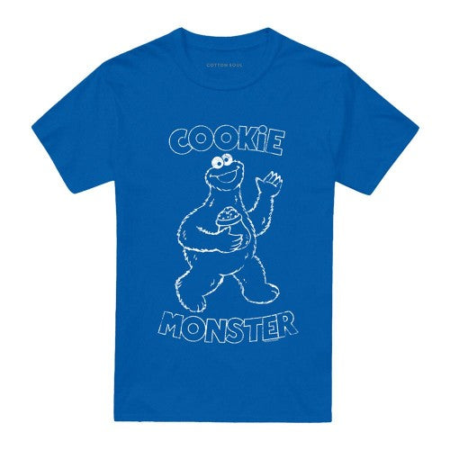 Front - Sesame Street Unisex Adult Simple Cookie T-Shirt