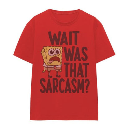 Front - SpongeBob SquarePants Womens/Ladies Sarcasm T-Shirt