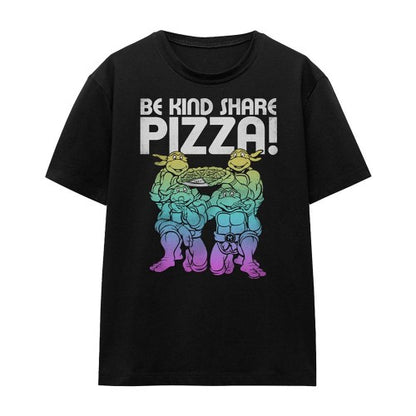 Front - TMNT Womens/Ladies Be Kind Share Pizza T-Shirt