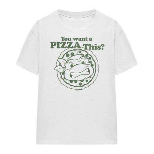 Front - TMNT Womens/Ladies You Want A Pizza Me T-Shirt