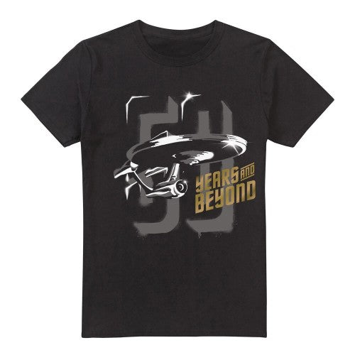 Front - Star Trek Beyond Unisex Adult 50 Years and Beyond Back Print T-Shirt