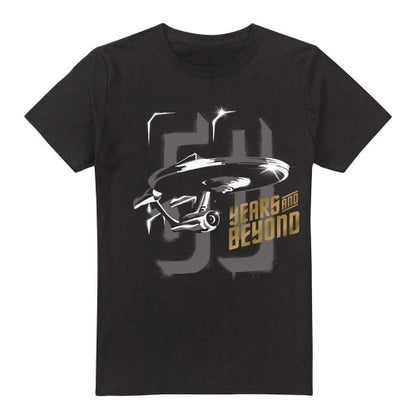 Front - Star Trek Beyond Unisex Adult 50 Years and Beyond Back Print T-Shirt