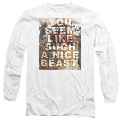 Front - Labyrinth Unisex Adult Nice Beast Long-Sleeved T-Shirt
