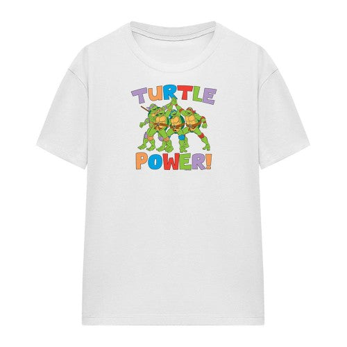 Front - Teenage Mutant Ninja Turtles Womens/Ladies Turtle Power T-Shirt