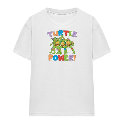 Front - Teenage Mutant Ninja Turtles Womens/Ladies Turtle Power T-Shirt
