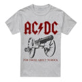 Front - AC/DC Unisex Adult About To Rock Heather T-Shirt