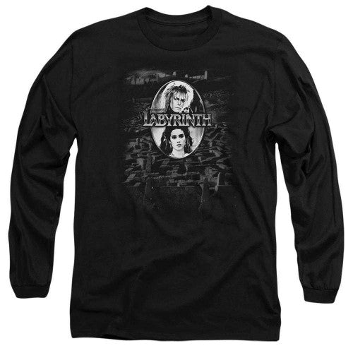 Front - Labyrinth Unisex Adult Maze Long-Sleeved T-Shirt
