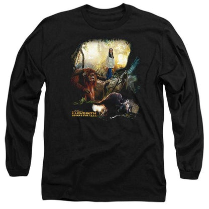 Front - Labyrinth Unisex Adult Sarah & Ludo Long-Sleeved T-Shirt