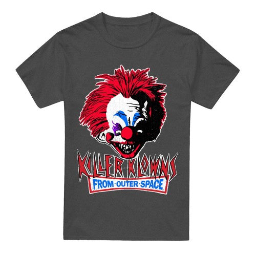 Front - Killer Klowns From Outer Space Unisex Adult Rough Clown Heather T-Shirt