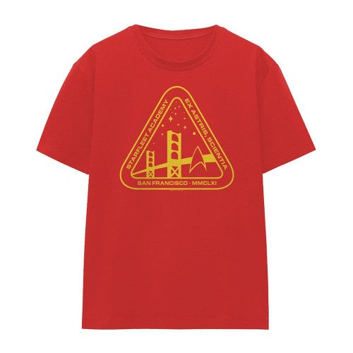 Front - Star Trek Womens/Ladies Gold Academy T-Shirt