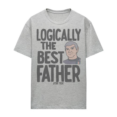 Front - Star Trek Womens/Ladies Logically the Best Father Heather T-Shirt