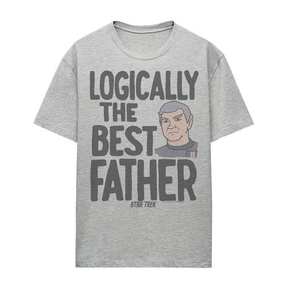 Front - Star Trek Womens/Ladies Logically the Best Father Heather T-Shirt