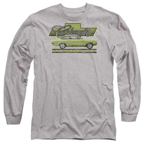 Front - Chevrolet Unisex Adult Vega Car Of The Year 71 Heather Long-Sleeved T-Shirt