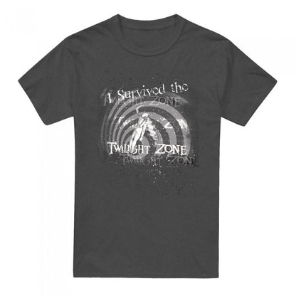 Front - The Twilight Zone Unisex Adult I Survived Heather T-Shirt