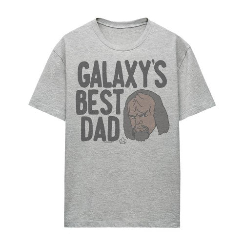 Front - Star Trek: The Next Generation Womens/Ladies Galaxy´s Best Dad Heather T-Shirt