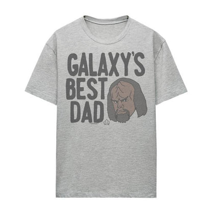 Front - Star Trek: The Next Generation Womens/Ladies Galaxy´s Best Dad Heather T-Shirt