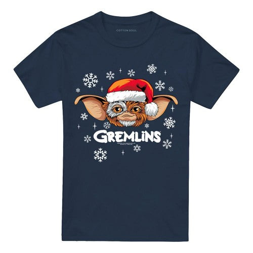 Front - Gremlins Unisex Adult Gizmo Hat Christmas T-Shirt