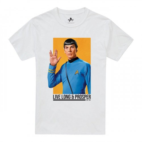 Front - Star Trek Mens Live Long & Prosper Spock Illustration T-Shirt