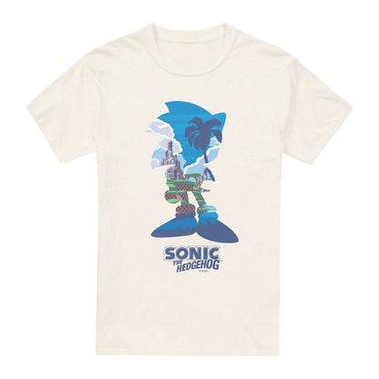 Front - Sonic The Hedgehog Mens Silhouette T-Shirt
