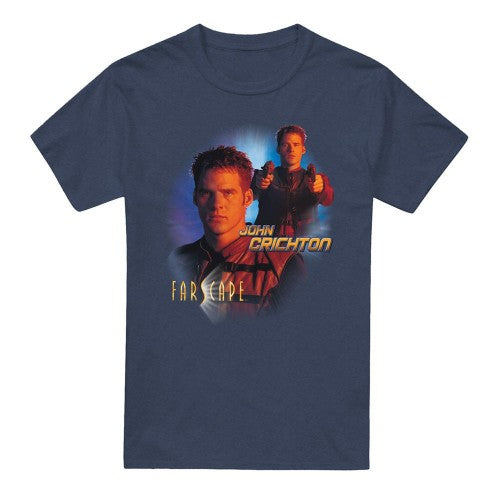 Front - Farscape Unisex Adult John Crichton Heather T-Shirt