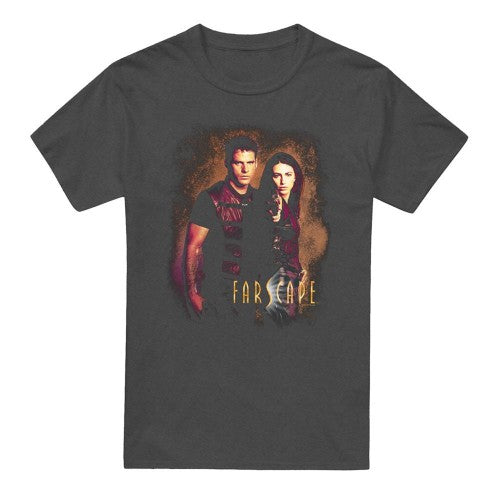 Front - Farscape Unisex Adult Wanted Heather T-Shirt