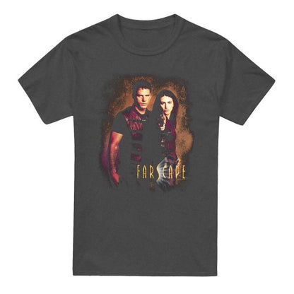 Front - Farscape Unisex Adult Wanted Heather T-Shirt