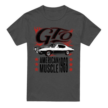 Front - Pontiac Unisex Adult GTO Flames Heather T-Shirt