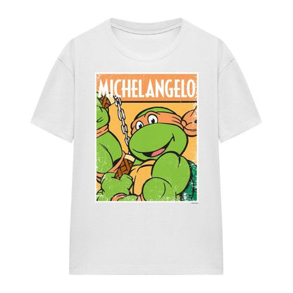 Front - Teenage Mutant Ninja Turtles Womens/Ladies Michelangelo Heather T-Shirt