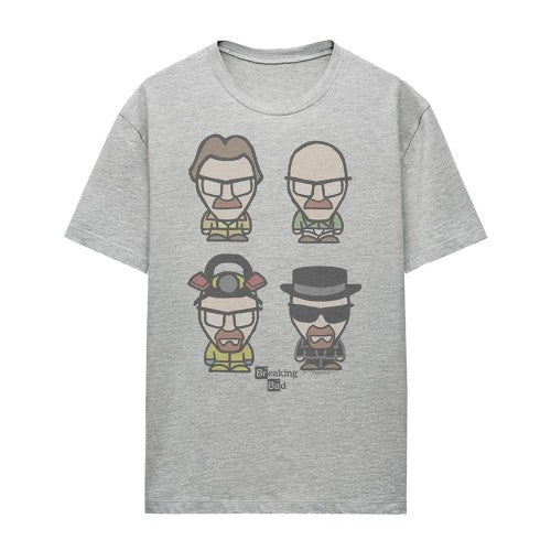 Front - Breaking Bad Womens/Ladies Walter White Faces Heather T-Shirt