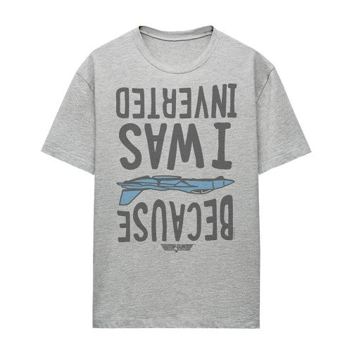 Front - Top Gun Womens/Ladies Because I was Inverted Heather T-Shirt