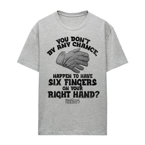 Front - The Princess Bride Womens/Ladies Six Fingered Glove Heather T-Shirt