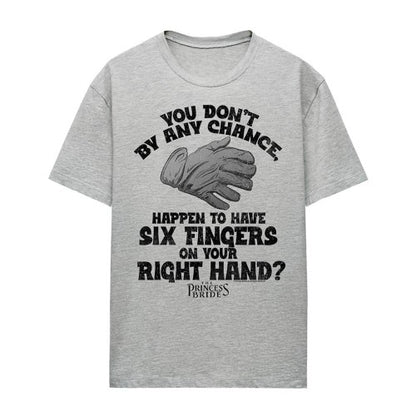 Front - The Princess Bride Womens/Ladies Six Fingered Glove Heather T-Shirt